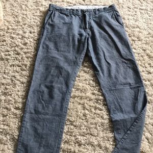 J CREW slim chino chambray ( blue) men32x32